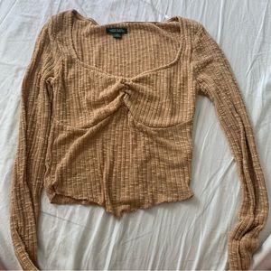 cropped long sleeve shirt